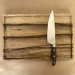 מארז בוצ’ר סטייק חריץ וסכין שף עץ עם חריטה אישית